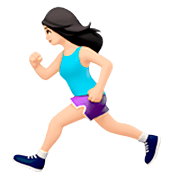 🏃🏻‍♀️ Emoji Mujer Corriendo: Tono De Piel Claro en Apple iOS 16.4.