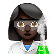 Emoji 👩🏿‍🔬 Scienziata: Carnagione Scura su Apple iOS 16.4.