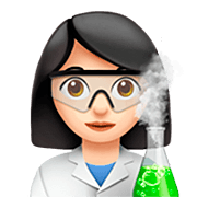 Emoji 👩🏻‍🔬 Scienziata: Carnagione Chiara su Apple iOS 16.4.