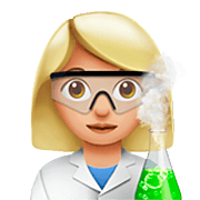 Emoji 👩🏼‍🔬 Scienziata: Carnagione Abbastanza Chiara su Apple iOS 16.4.