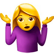 Emoji 🤷‍♀️ Donna Che Scrolla Le Spalle su Apple iOS 16.4.