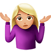 Emoji 🤷🏼‍♀️ Donna Che Scrolla Le Spalle: Carnagione Abbastanza Chiara su Apple iOS 16.4.