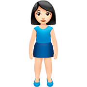 🧍🏻‍♀️ Emoji Mujer De Pie: Tono De Piel Claro en Apple iOS 16.4.