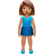 Emoji 🧍🏽‍♀️ Donna In Piedi: Carnagione Olivastra su Apple iOS 16.4.