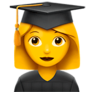👩‍🎓 Emoji Estudiante Mujer en Apple iOS 16.4.