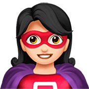 Emoji 🦸🏻‍♀️ Supereroina: Carnagione Chiara su Apple iOS 16.4.