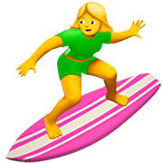 Emoji 🏄‍♀️ Surfista Donna su Apple iOS 16.4.