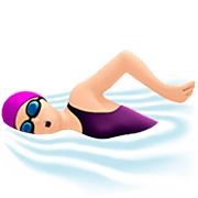 Emoji 🏊🏻‍♀️ Nuotatrice: Carnagione Chiara su Apple iOS 16.4.