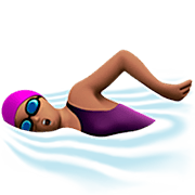 🏊🏽‍♀️ Emoji Mujer Nadando: Tono De Piel Medio en Apple iOS 16.4.