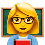Emoji 👩‍🏫 Professoressa su Apple iOS 16.4.