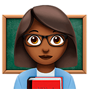 👩🏾‍🏫 Emoji Professora: Pele Morena Escura na Apple iOS 16.4.