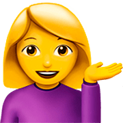 Emoji 💁‍♀️ Donna Con Suggerimento su Apple iOS 16.4.