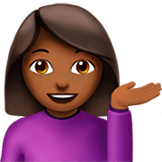Emoji 💁🏾‍♀️ Donna Con Suggerimento: Carnagione Abbastanza Scura su Apple iOS 16.4.
