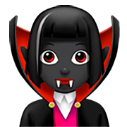 🧛🏿‍♀️ Emoji Vampiresa: Tono De Piel Oscuro en Apple iOS 16.4.