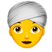 👳‍♀️ Emoji Mujer Con Turbante en Apple iOS 16.4.