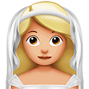 👰🏼‍♀️ Emoji Mujer Con Velo: Tono De Piel Claro Medio en Apple iOS 16.4.
