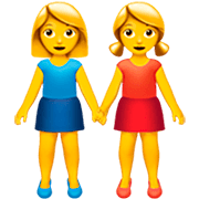 👭 Emoji Duas Mulheres De Mãos Dadas na Apple iOS 16.4.