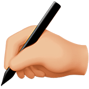 ✍🏼 Emoji Escrevendo à Mão: Pele Morena Clara na Apple iOS 16.4.