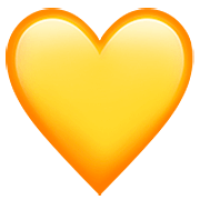 Émoji 💛 Cœur Jaune sur Apple iOS 16.4.