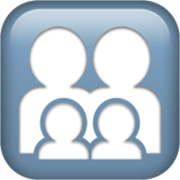 Émoji 🧑‍🧑‍🧒‍🧒 Famille : Adulte,  sur Apple iOS 17.4.