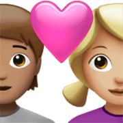 Émoji 🧑🏽‍❤️‍👩🏼 Couple Avec Cœur: Personne, Femme, Peau Légèrement Mate, Peau Moyennement Claire sur Apple iOS 17.4.