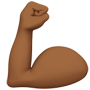 Émoji 💪🏾 Biceps Contracté : Peau Mate sur Apple iOS 17.4.