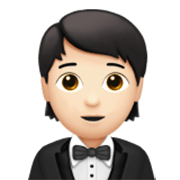 🤵🏻 Emoji Person im Smoking: helle Hautfarbe Apple iOS 17.4.