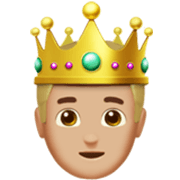 🤴🏼 Emoji Príncipe: Tono De Piel Claro Medio en Apple iOS 17.4.