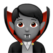 Émoji 🧛🏽 Vampire : Peau Légèrement Mate sur Apple iOS 17.4.