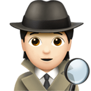 Emoji 🕵🏻 Detective: Carnagione Chiara su Apple iOS 17.4.