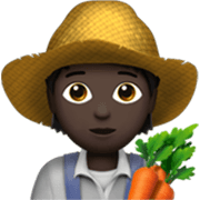 🧑🏿‍🌾 Emoji Agricultor: Tono De Piel Oscuro en Apple iOS 17.4.
