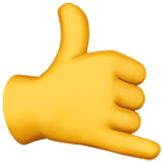 🤙 Emoji ruf-mich-an-Handzeichen Apple iOS 17.4.