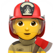 Emoji 🧑‍🚒 Pompiere su Apple iOS 17.4.