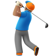 Emoji 🏌🏽‍♂️ Golfista Uomo: Carnagione Olivastra su Apple iOS 17.4.