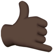 Emoji 🤙🏿 Mano Con Gesto Di Chiamata: Carnagione Scura su Apple iOS 17.4.