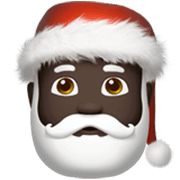 🎅🏿 Emoji Papá Noel: Tono De Piel Oscuro en Apple iOS 17.4.