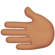 🫲🏽 Emoji Mano İzquierda: Tono De Piel Medio en Apple iOS 17.4.