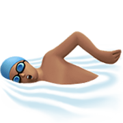 Emoji 🏊🏽‍♂️ Nuotatore: Carnagione Olivastra su Apple iOS 17.4.