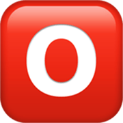 Großbuchstabe O in rotem Quadrat Apple iOS 17.4.