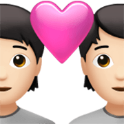💑🏻 Emoji Pareja Enamorada, Tono De Piel Claro en Apple iOS 17.4.