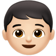 👦🏻 Emoji Niño: Tono De Piel Claro en Apple iOS 17.4.