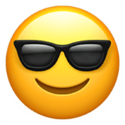 😎 Emoji Rosto Sorridente Com óculos Escuros na Apple iOS 17.4.