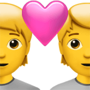 🧑‍❤️‍🧑 Emoji Casal Apaixonado: Pessoa, Pessoa na Apple iOS 17.4.