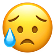 😥 Emoji Cara Triste Pero Aliviada en Apple iOS 17.4.