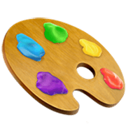 Emoji 🎨 Tavolozza Dei Colori su Apple iOS 17.4.