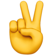 ✌️ Emoji Mano Con Señal De Victoria en Apple iOS 17.4.