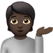 💁🏿 Emoji Persona De Mostrador De Información: Tono De Piel Oscuro en Apple iOS 17.4.