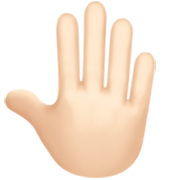 Dorso Da Mão Levantado: Pele Clara Apple iOS 17.4.