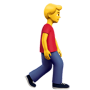 🚶‍♂️‍➡️ Emoji Homem Andando De Frente Para A Direita na Apple iOS 17.4.