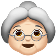 👵🏻 Emoji ältere Frau: helle Hautfarbe Apple iOS 17.4.